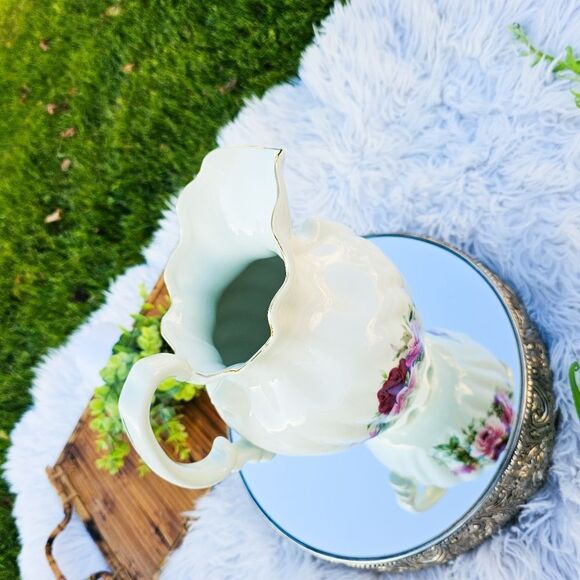 New VTG Formalities By Baum Bros Victorian Rose Detail Classic Ceramic Pitcher. - Picture 15 of 15